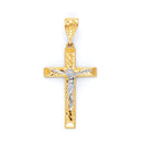 Yellow Gold Nugget Crucifix Pendant PN-10139