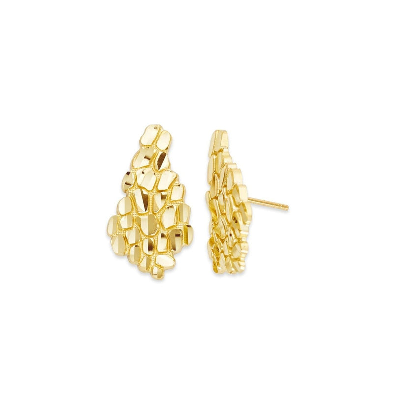 Yellow Gold Nugget Stud Earrings ER-10131