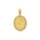 Yellow Gold Oval Zodiac Pendant