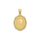 Yellow Gold Oval Zodiac Pendant