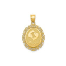 Yellow Gold Oval Zodiac Pendant