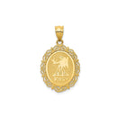 Yellow Gold Oval Zodiac Pendant