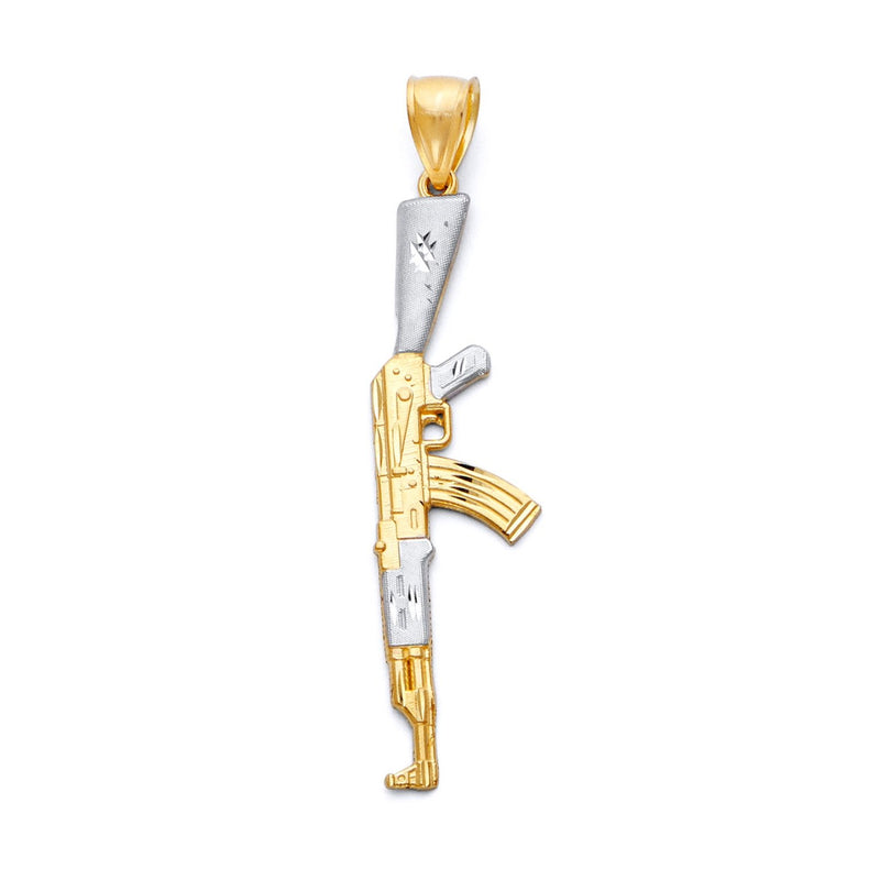 Yellow Gold Vertical Machine Gun Charm