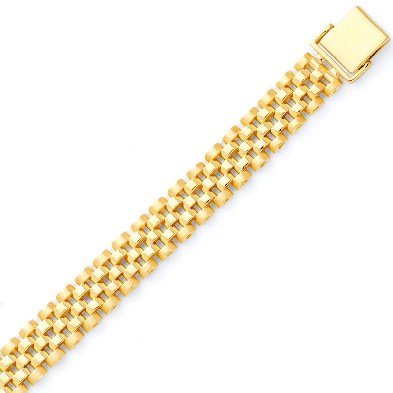 Yellow Gold Watchband Style Bracelet BR-20078