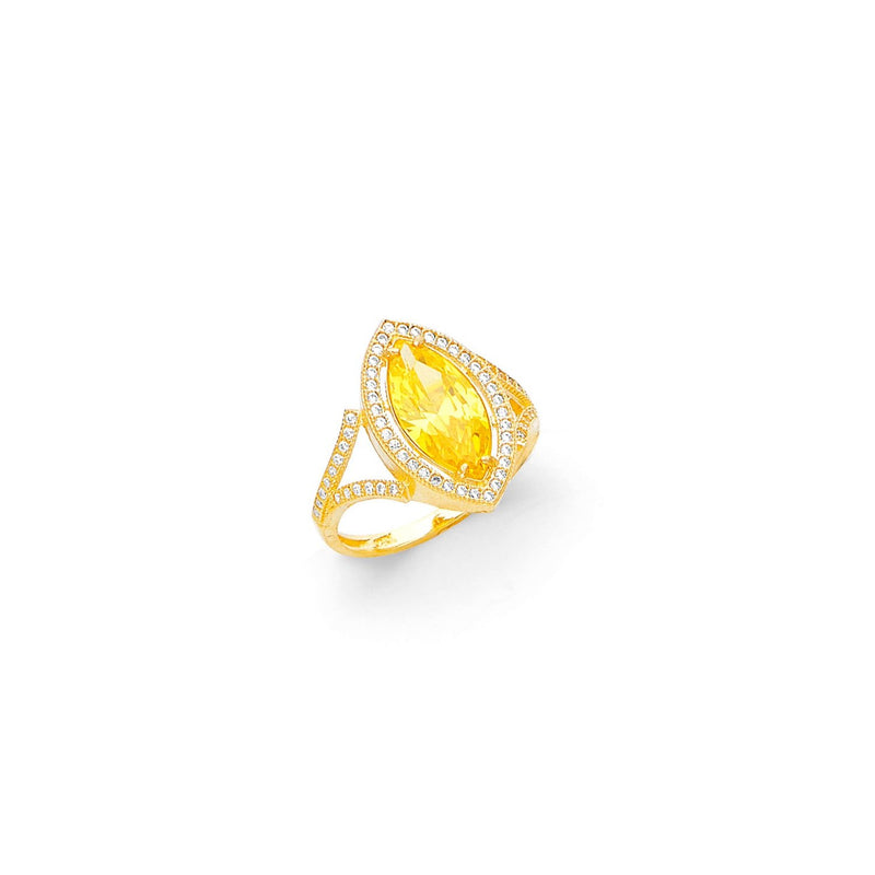 Yellow Gold Women's Color Stone Ring RG-10004