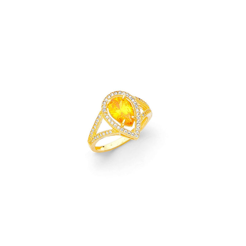 Yellow Gold Women's Color Stone Ring RG-10007