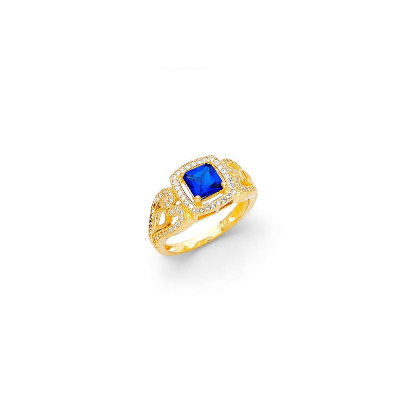 Yellow Gold Women's Color Stone Ring RG-10010