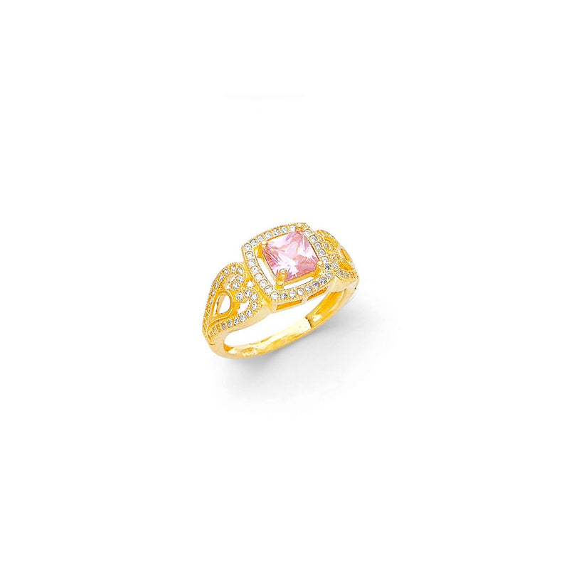 Yellow Gold Women's Color Stone Ring RG-10010