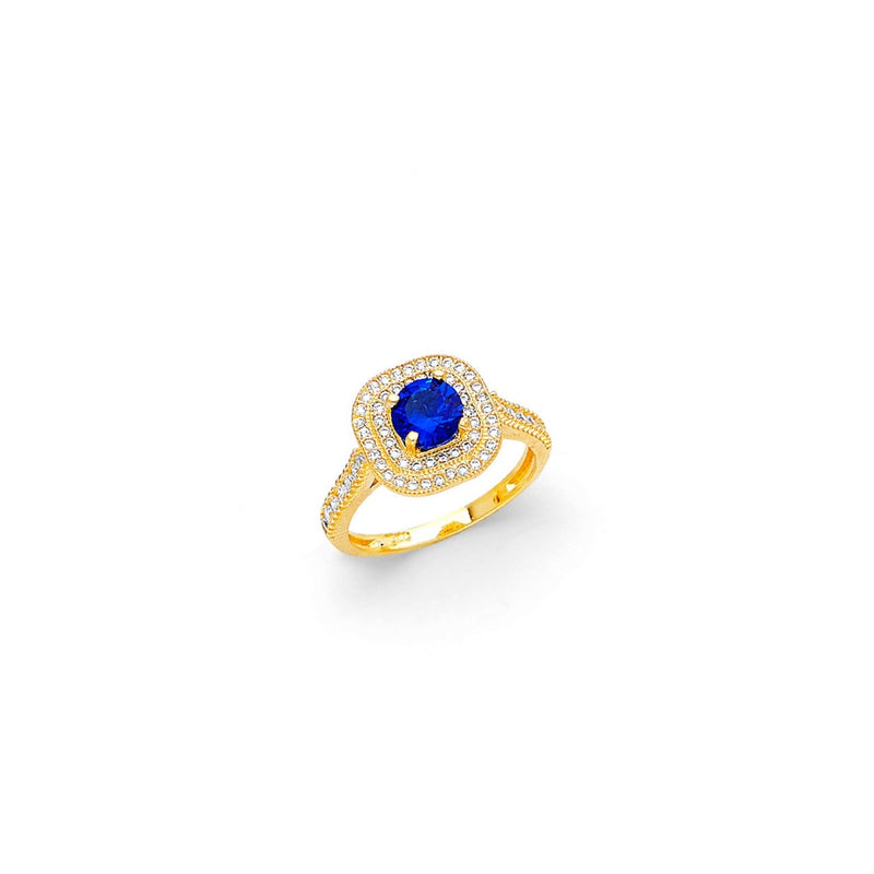 Yellow Gold Women's Color Stone Ring RG-10016