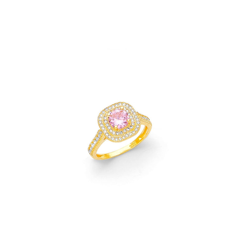 Yellow Gold Women's Color Stone Ring RG-10016