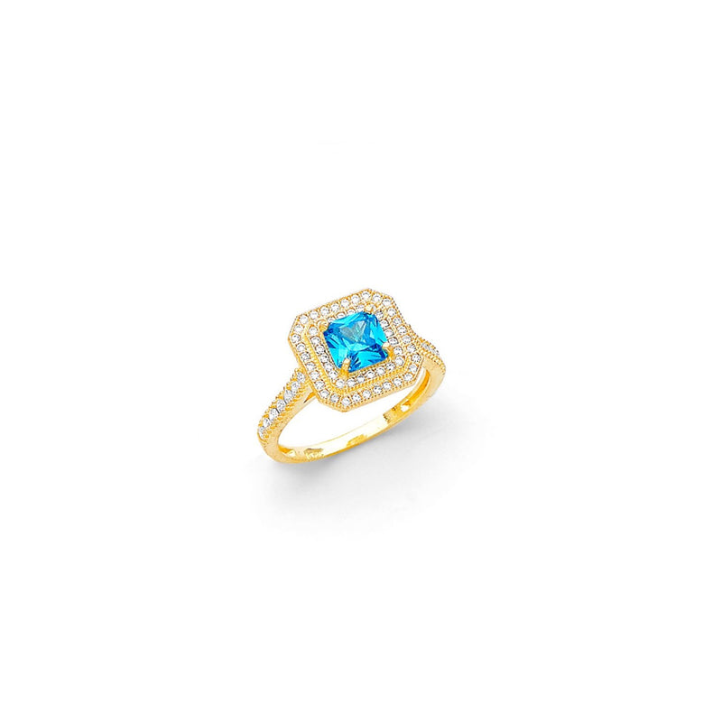 Yellow Gold Women's Color Stone Ring RG-10019