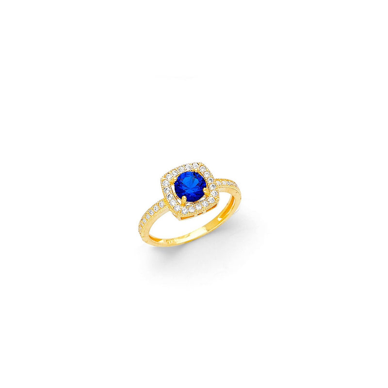 Yellow Gold Women's Color Stone Ring RG-10022
