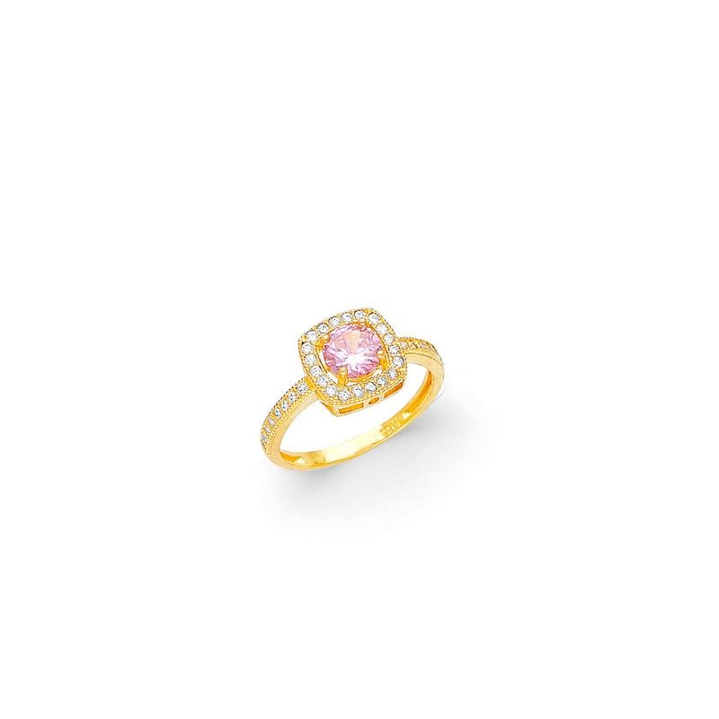 Yellow Gold Women's Color Stone Ring RG-10022