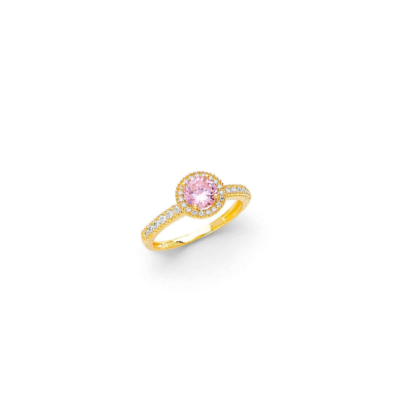 Yellow Gold Women's Color Stone Ring RG-10031