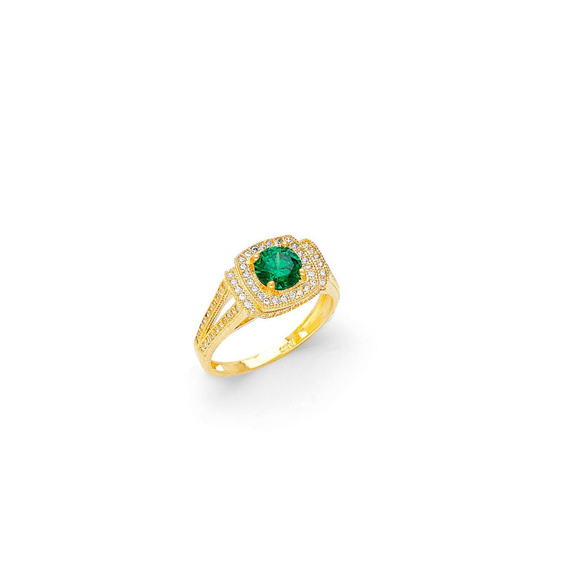Yellow Gold Women's Color Stone Ring RG-10037
