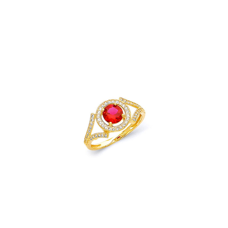 Yellow Gold Women's Color Stone Ring RG-20001