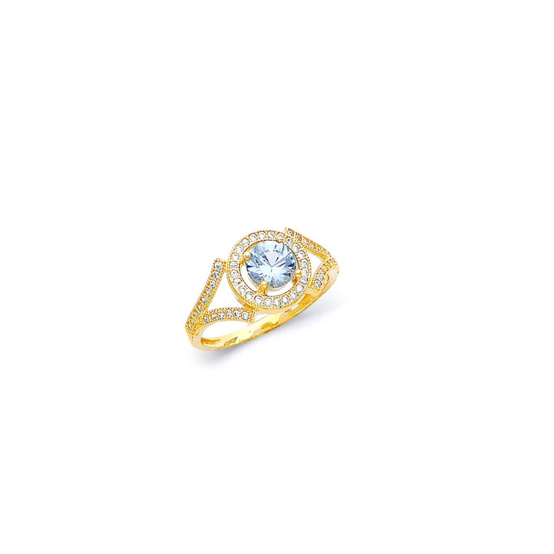 Yellow Gold Women's Color Stone Ring RG-20001