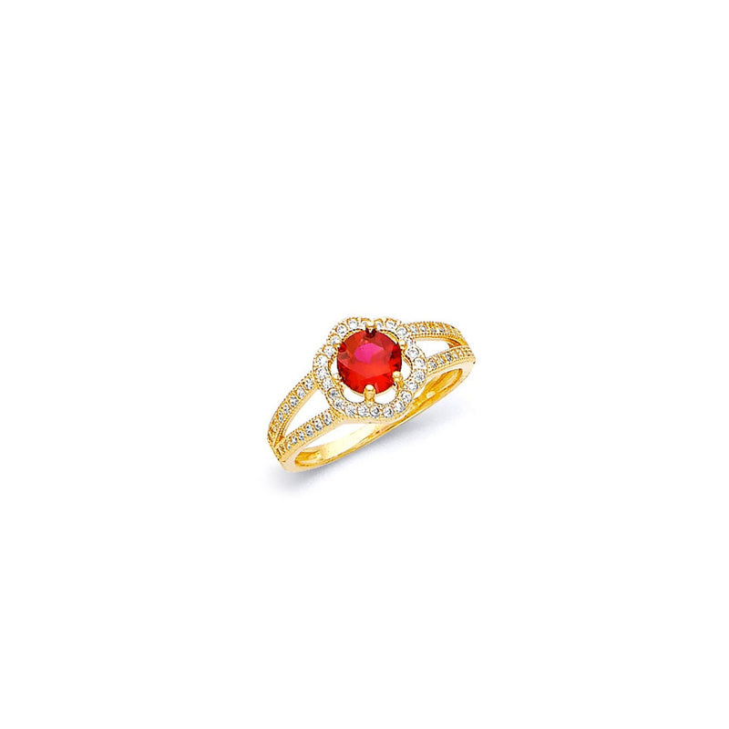 Yellow Gold Women's Color Stone Ring RG-20004