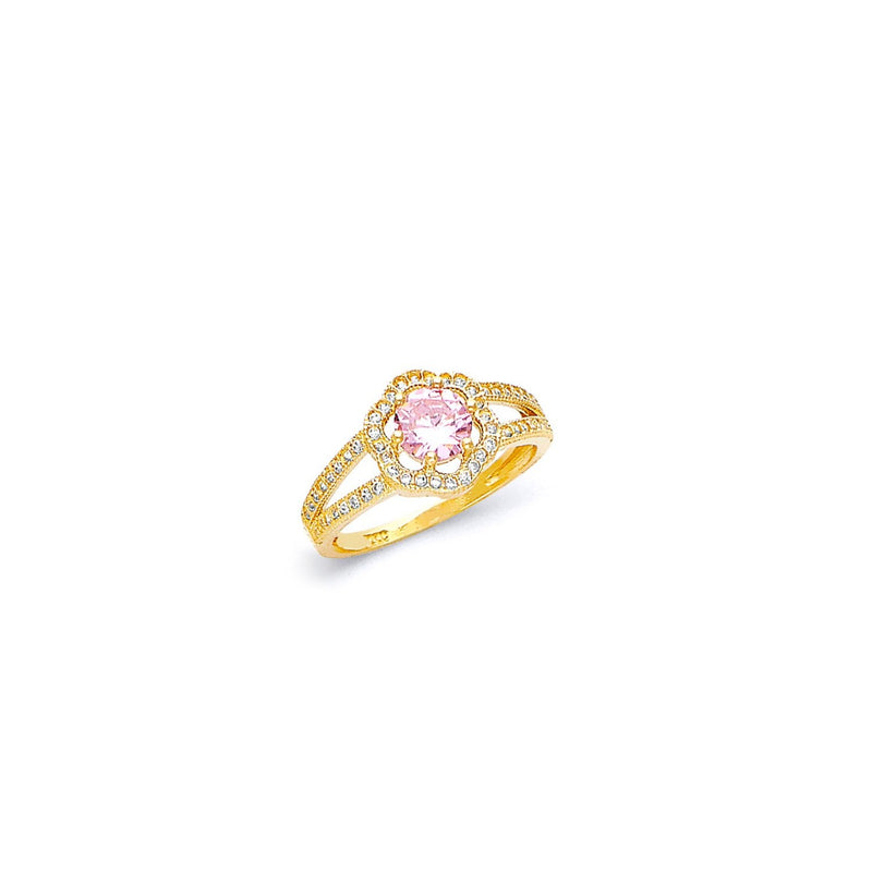 Yellow Gold Women's Color Stone Ring RG-20004