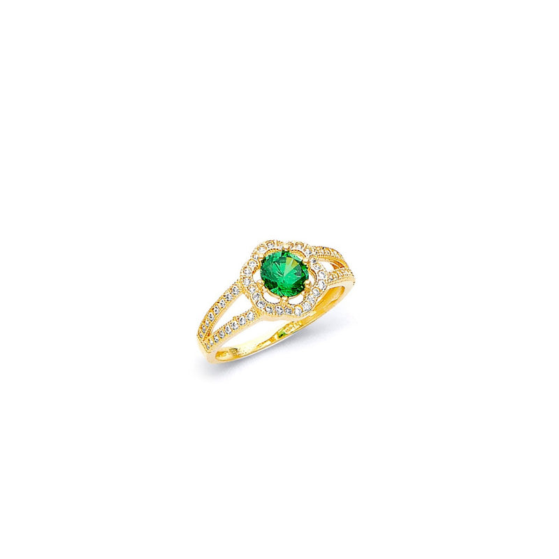 Yellow Gold Women's Color Stone Ring RG-20004