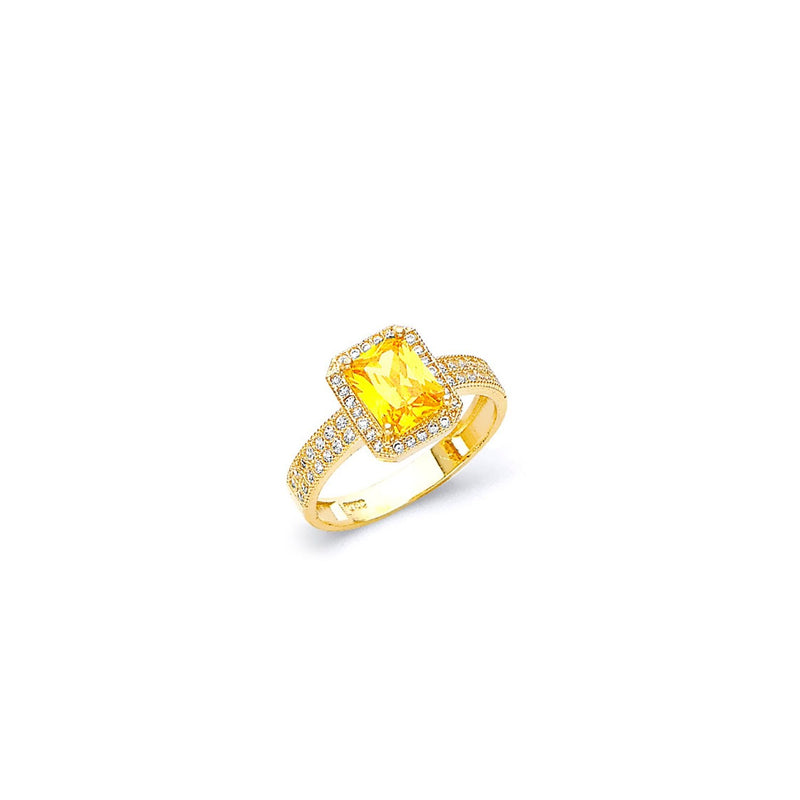 Yellow Gold Women's Color Stone Ring RG-20007
