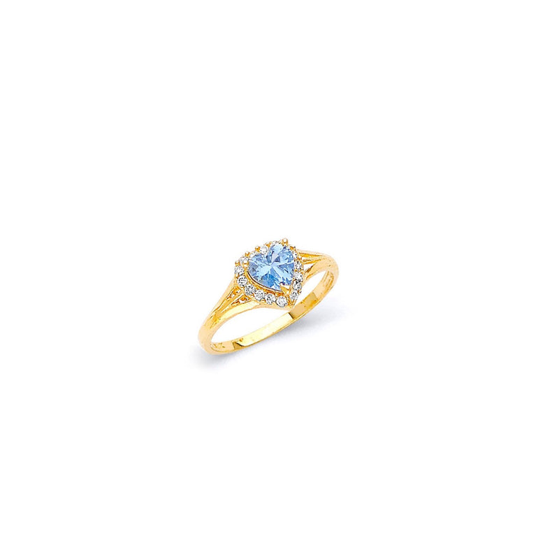 Yellow Gold Women's Color Stone Ring RG-20013