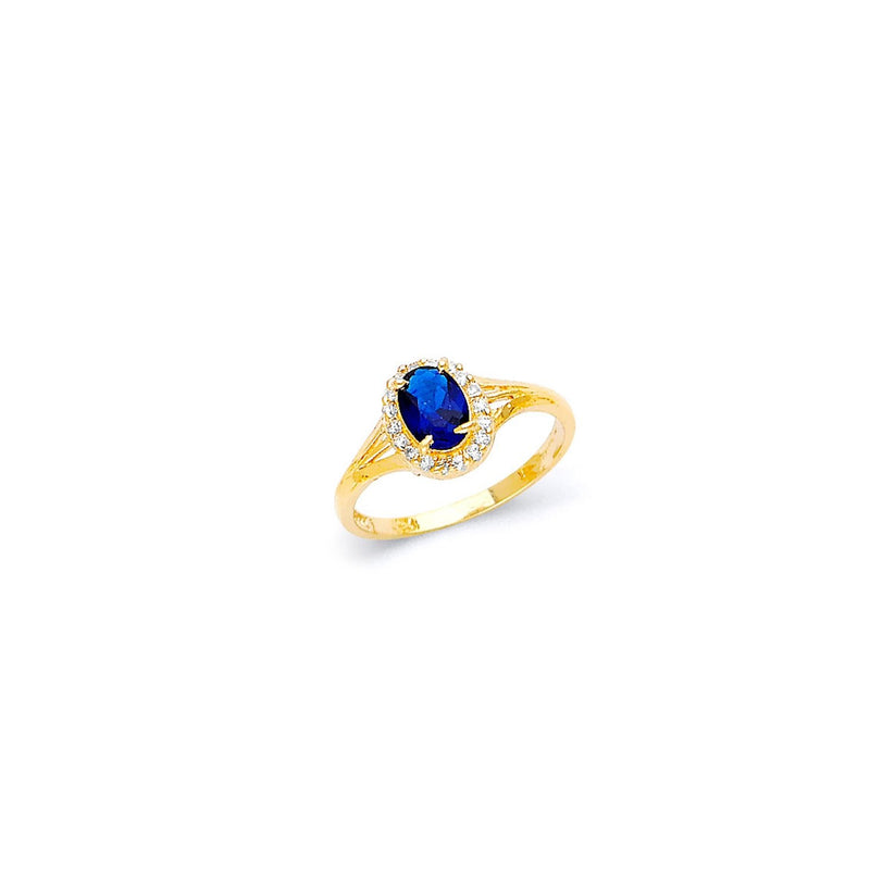 Yellow Gold Women's Color Stone Ring RG-20019