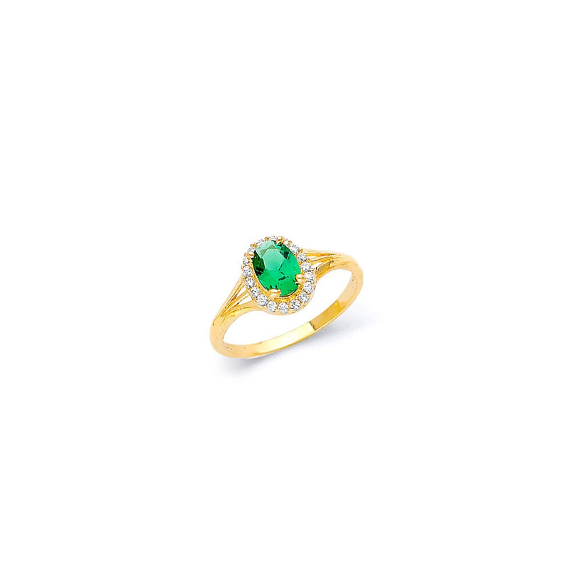 Yellow Gold Women's Color Stone Ring RG-20019