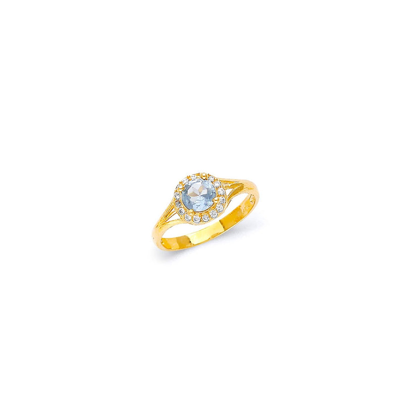 Yellow Gold Women's Color Stone Ring RG-20025