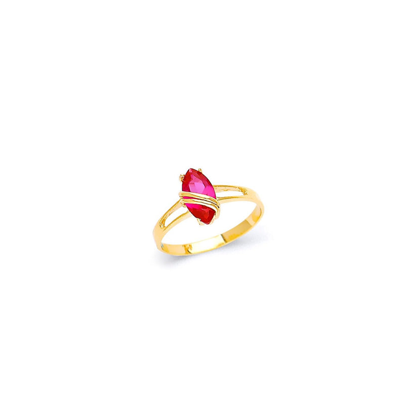 Yellow Gold Women's Color Stone Ring RG-20031