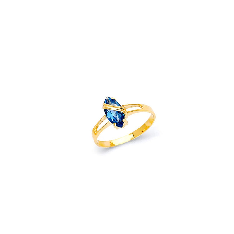 Yellow Gold Women's Color Stone Ring RG-20031