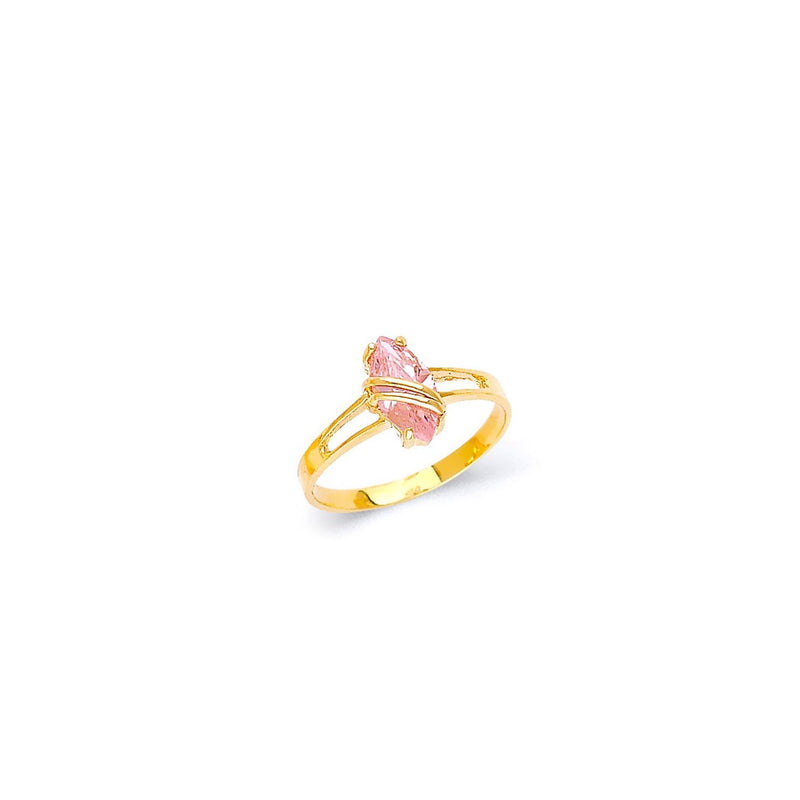 Yellow Gold Women's Color Stone Ring RG-20031