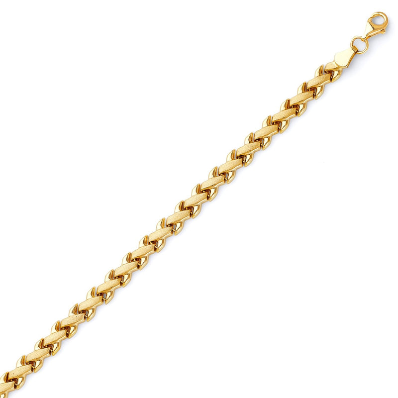 Yellow Gold X Stampato Link Bracelet