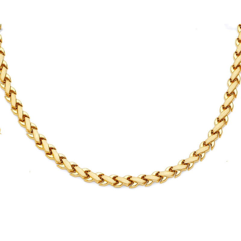 Yellow Gold X Stampato Link Necklace
